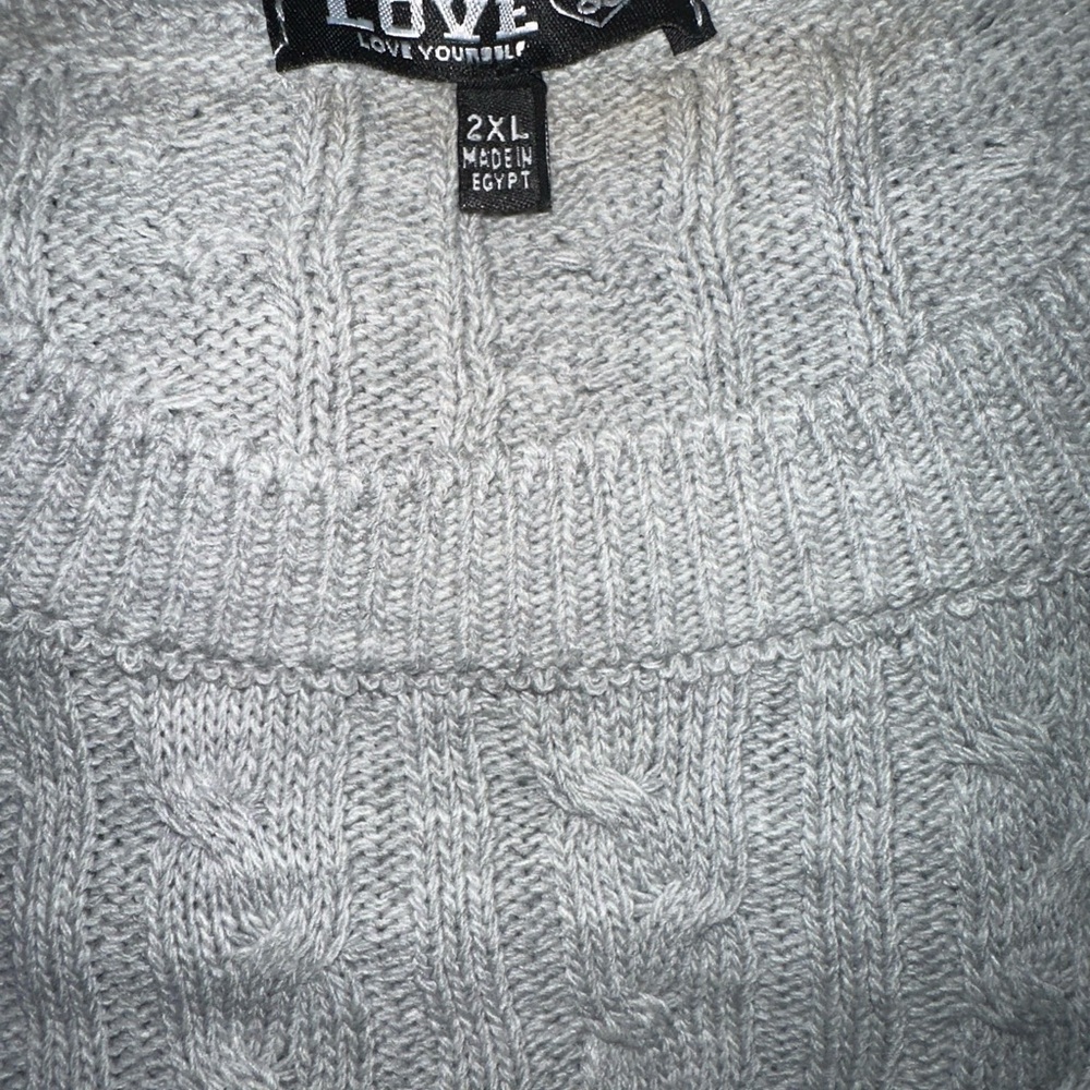 Gray Cable Knit Sweater and Leggings